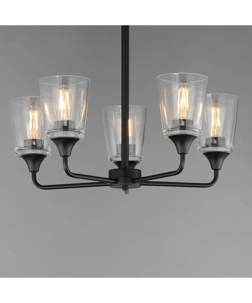 Hudson 5-Light Chandelier Black - Image 3