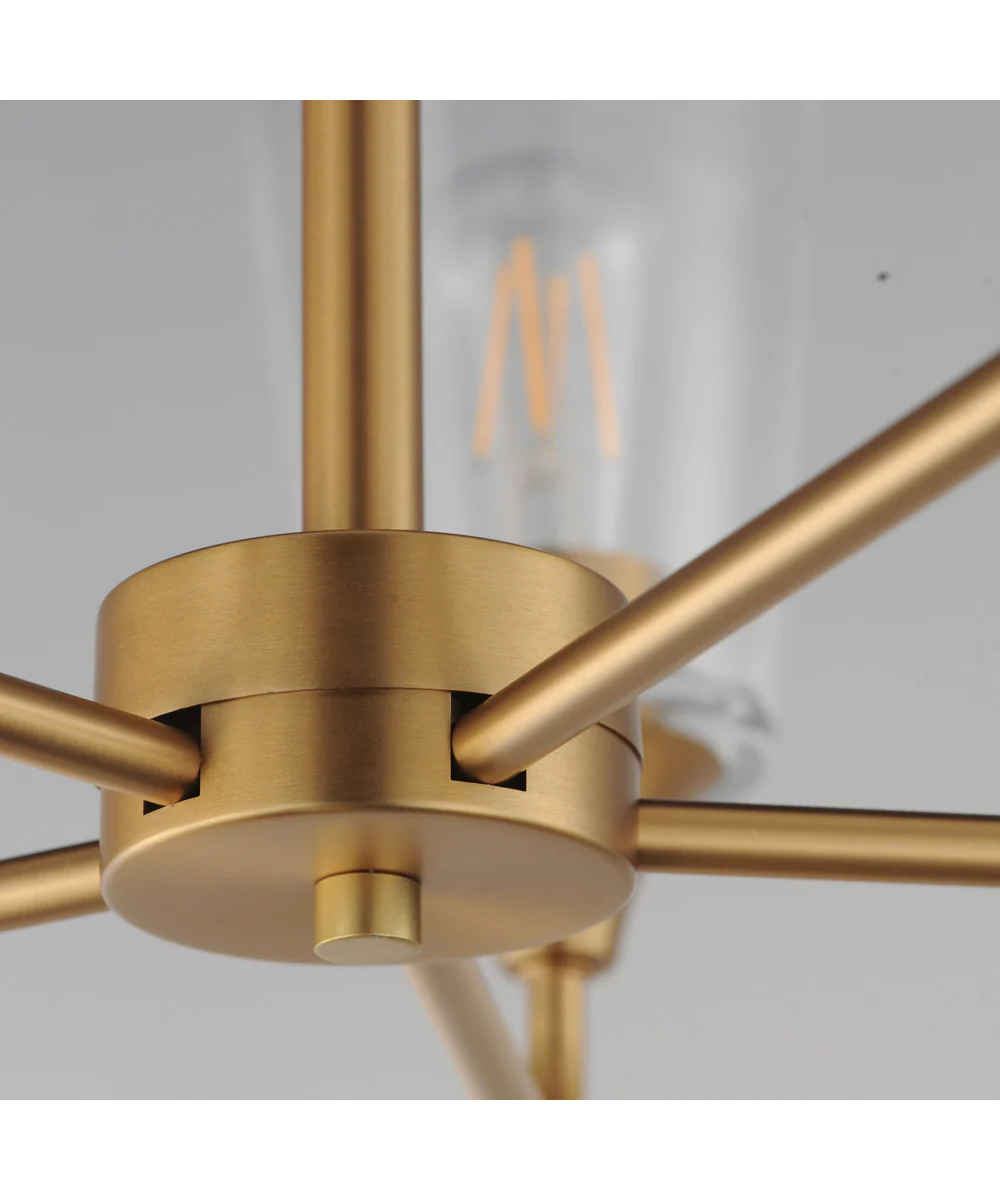Hudson 5-Light Chandelier Natural Aged Brass - Image 4