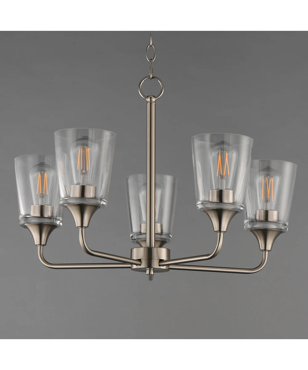 Hudson 5-Light Chandelier Satin Nickel - Image 2