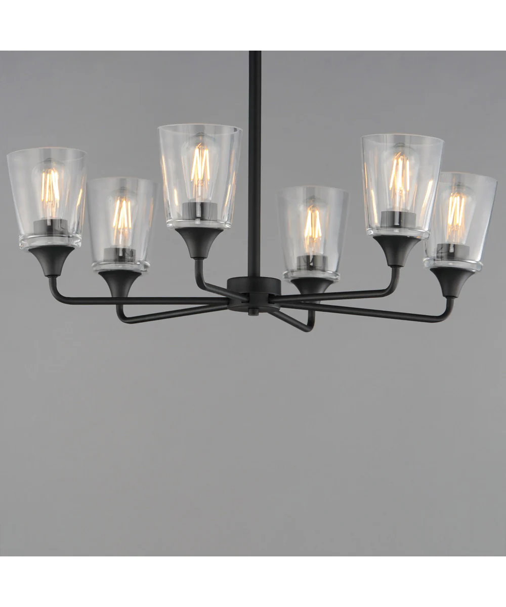 Hudson 6-Light Chandelier Black - Image 2