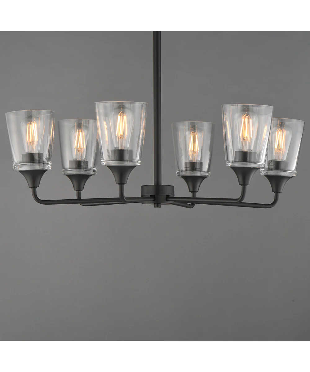 Hudson 6-Light Chandelier Black - Image 3