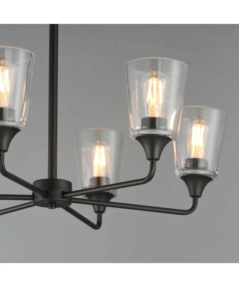 Hudson 6-Light Chandelier Black - Image 4