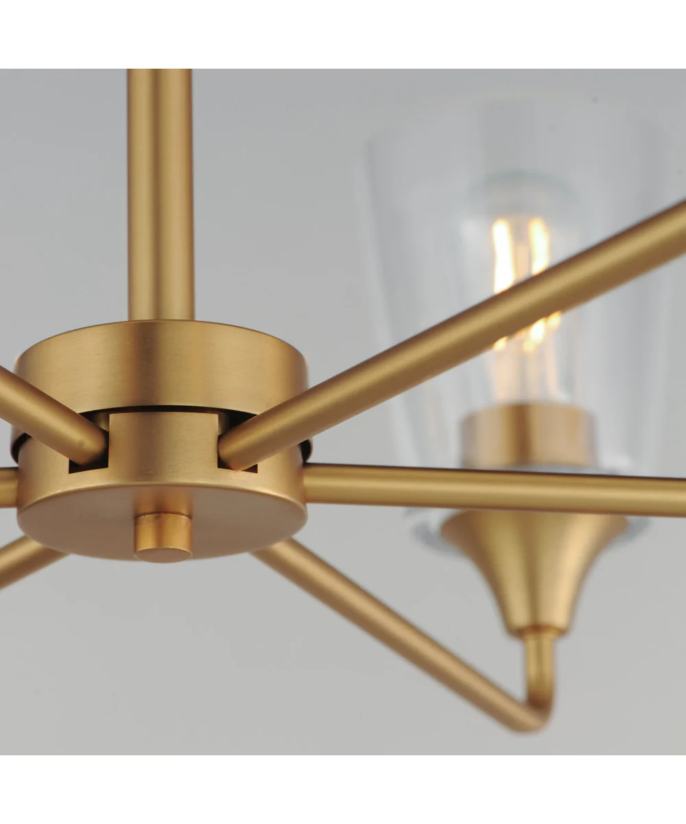 Hudson 6-Light Chandelier Natural Aged Brass - Image 4
