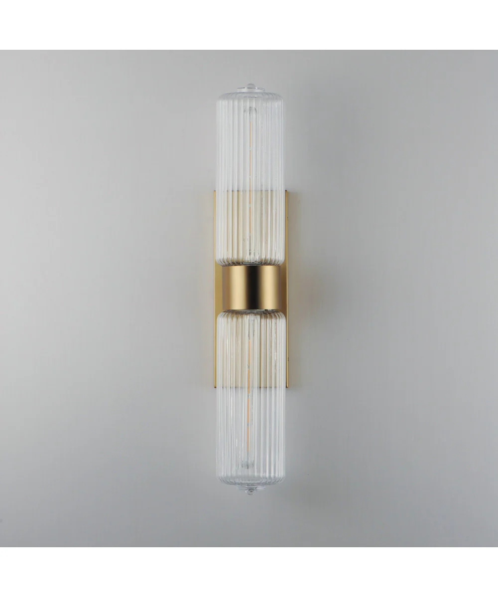 Kasbah 2-Light Wall Sconce Satin Brass - Image 2