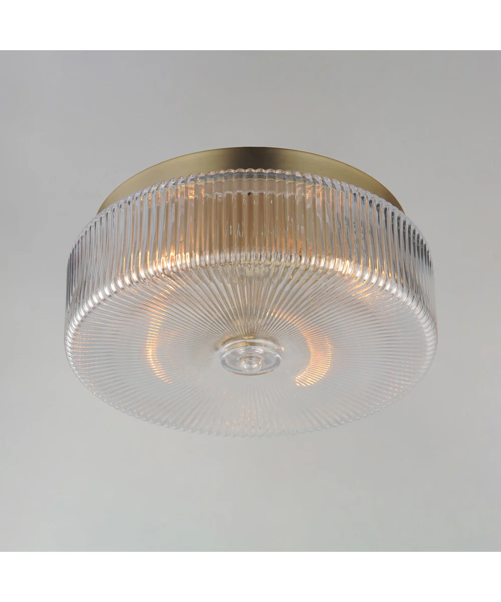 Kasbah 4-Light Flush Mount Satin Brass - Image 2