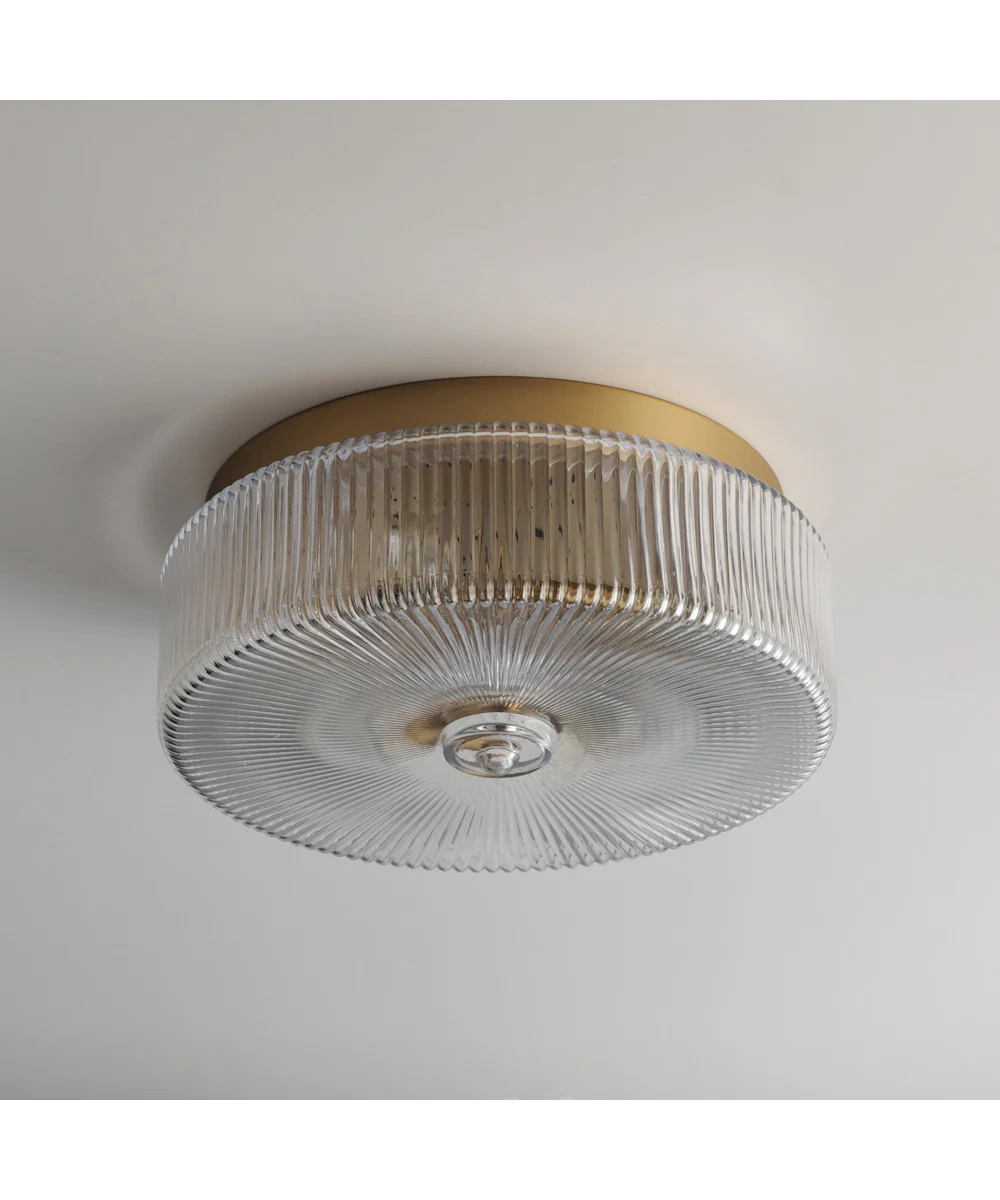 Kasbah 4-Light Flush Mount Satin Brass - Image 4