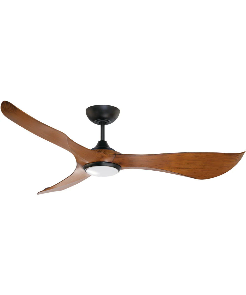 Keanu 56 inch Indoor/Outdoor Fan w LED Light Kit Black / Walnut