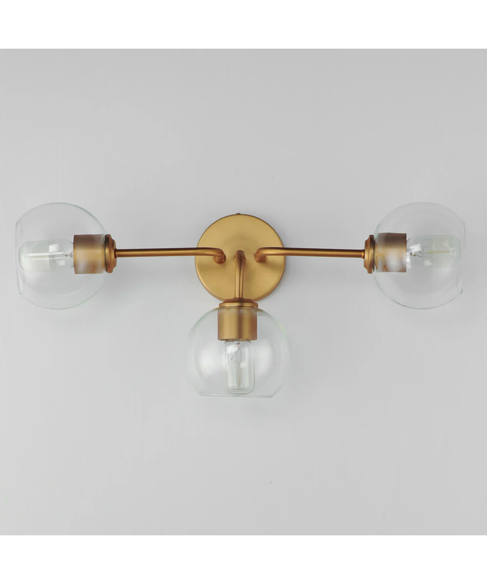 Knox 3-Light Bath Vanity Light Natural Aged Brass - Image 2