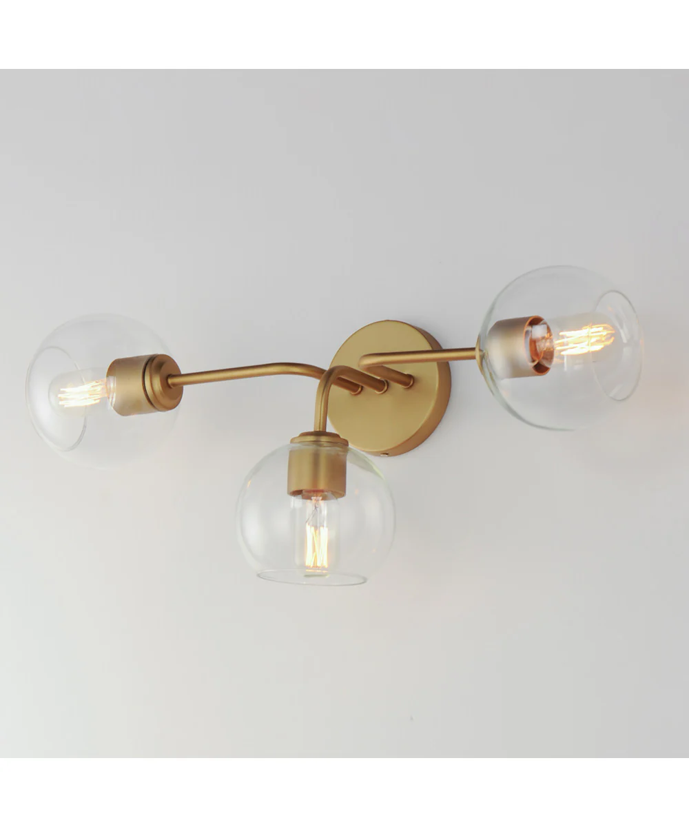 Knox 3-Light Bath Vanity Light Natural Aged Brass - Image 5