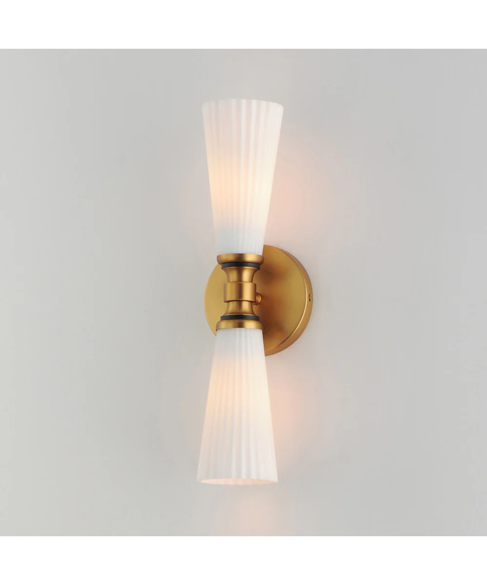 Krevat 2-Light Wall Sconce Black / Natural Aged Brass - Image 5