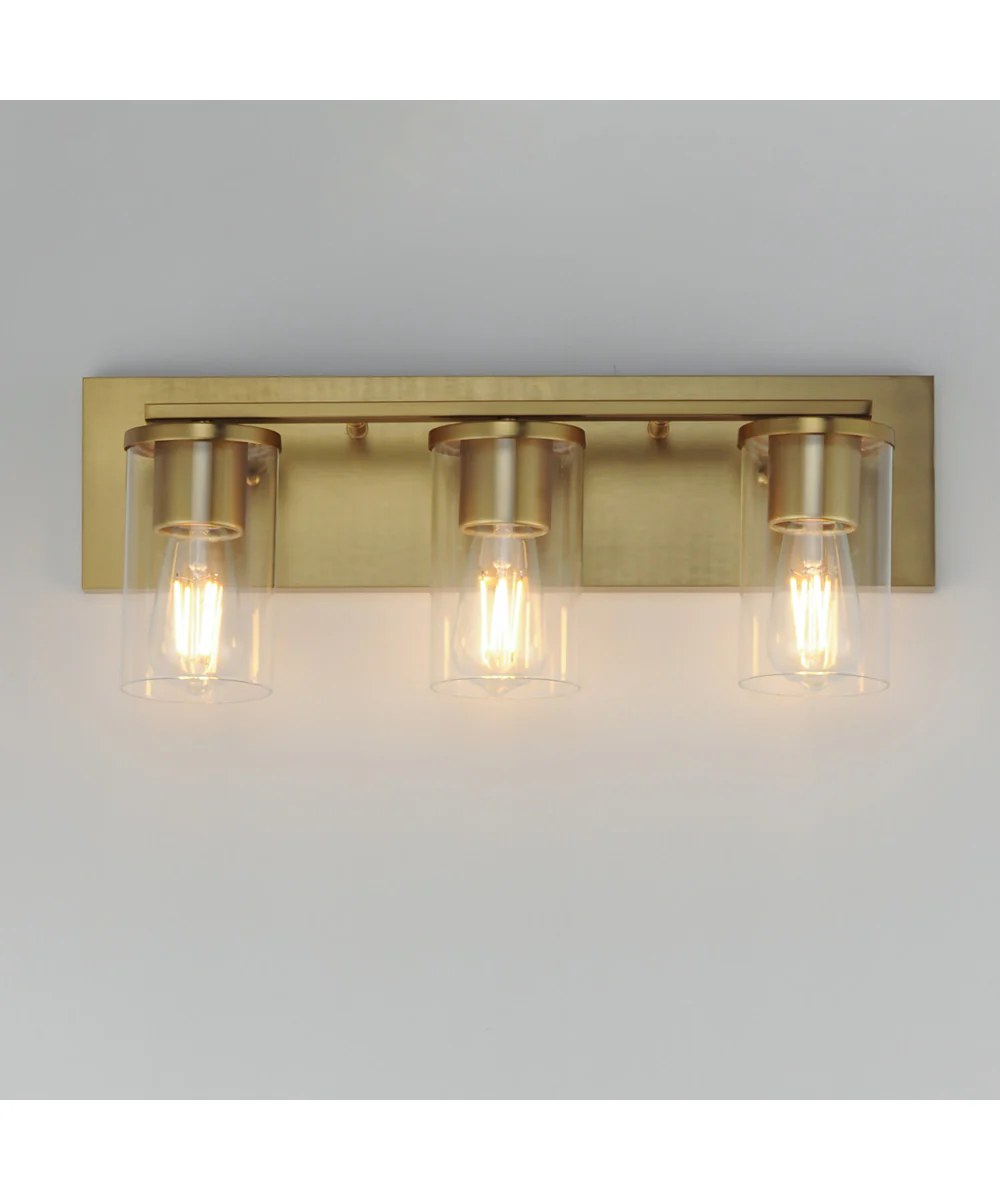 Lateral 3-Light Bath Vanity Satin Brass - Image 3