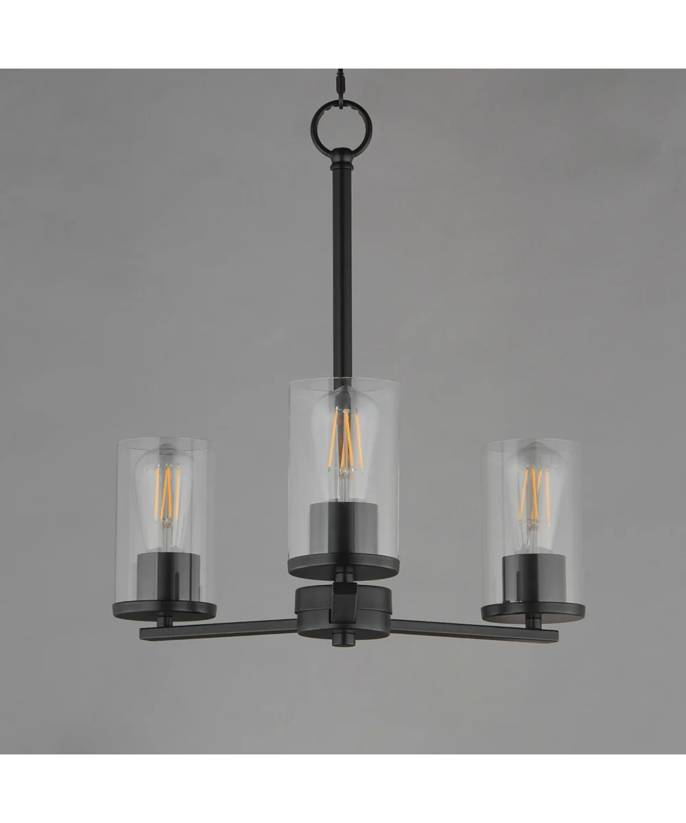 Lateral 3-Light Chandelier Black - Image 4