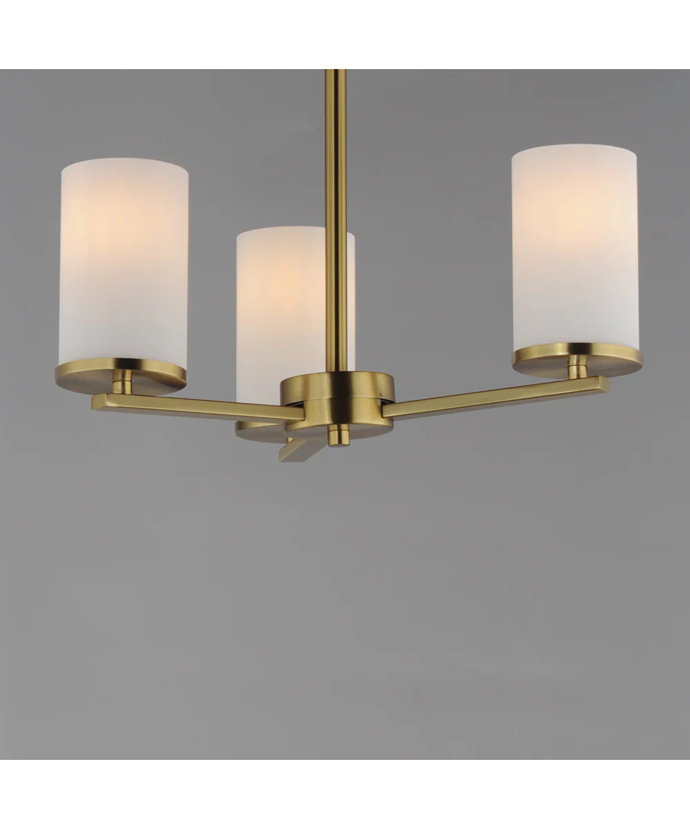 Lateral 3-Light Chandelier Satin Brass - Image 4