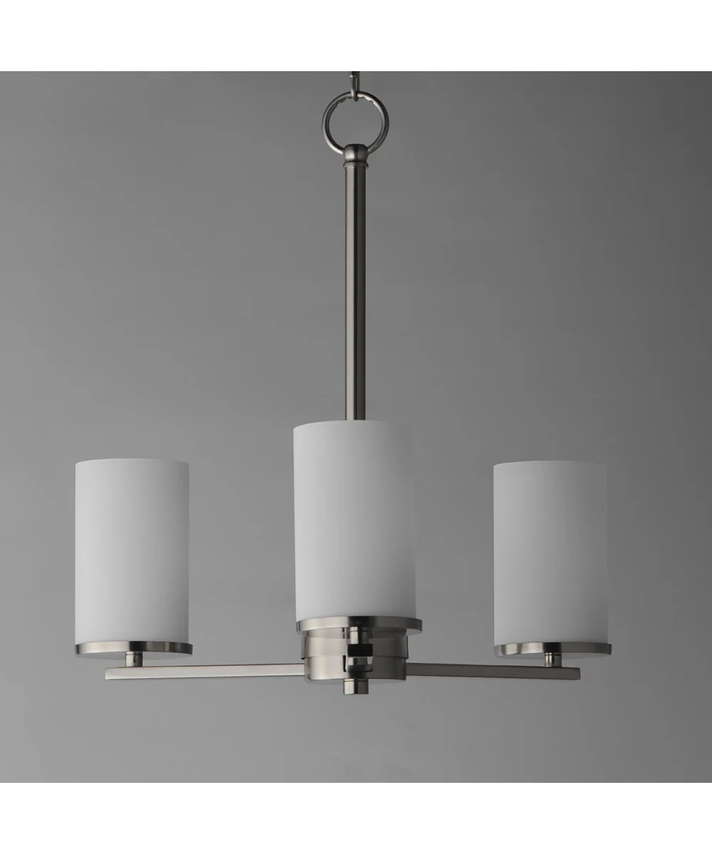 Lateral 3-Light Chandelier Satin Nickel - Image 2