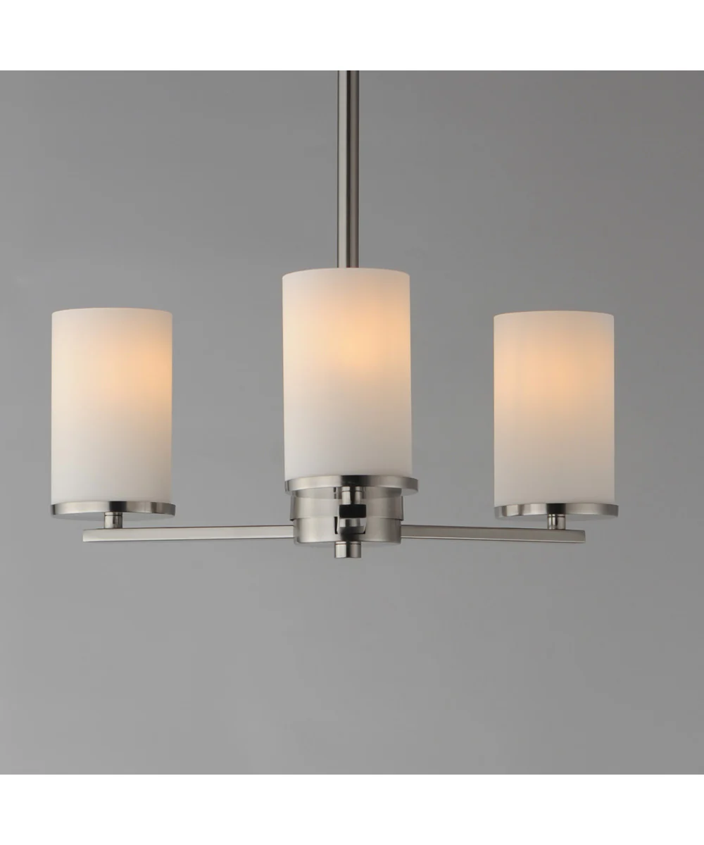 Lateral 3-Light Chandelier Satin Nickel - Image 3