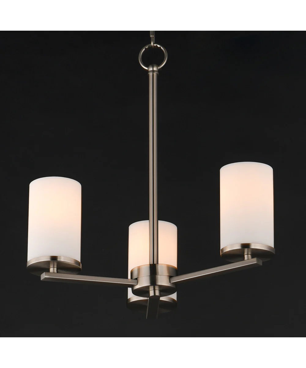 Lateral 3-Light Chandelier Satin Nickel - Image 4