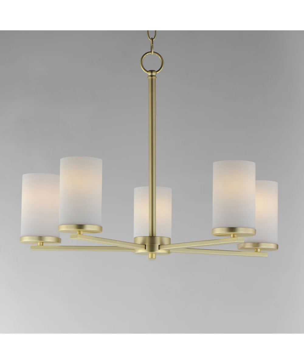 Lateral 5-Light Chandelier Satin Brass - Image 2