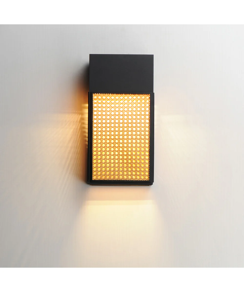 Lattice 16 inch LED Outdoor Sconce Dark Sky Black - Image 3