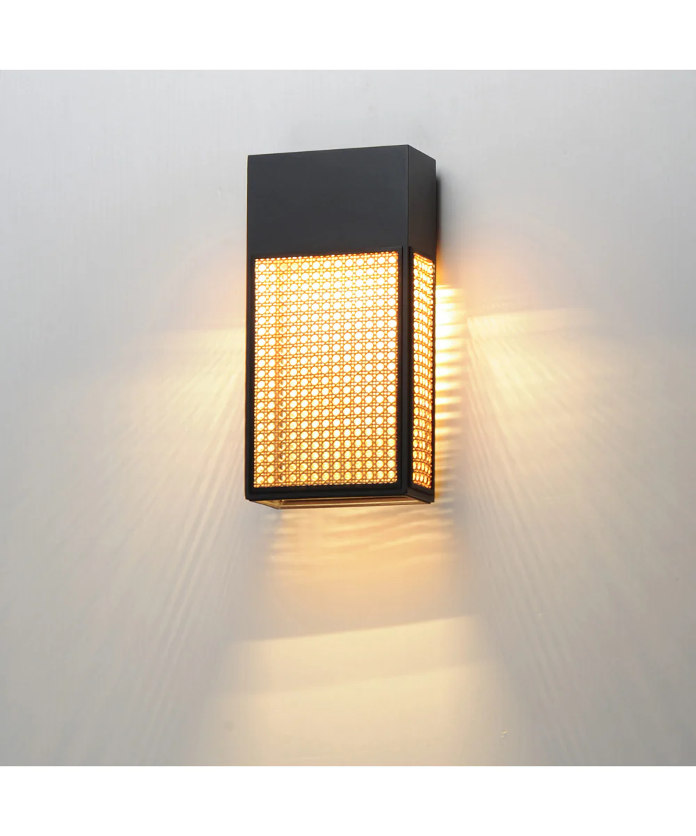 Lattice 16 inch LED Outdoor Sconce Dark Sky Black - Image 5