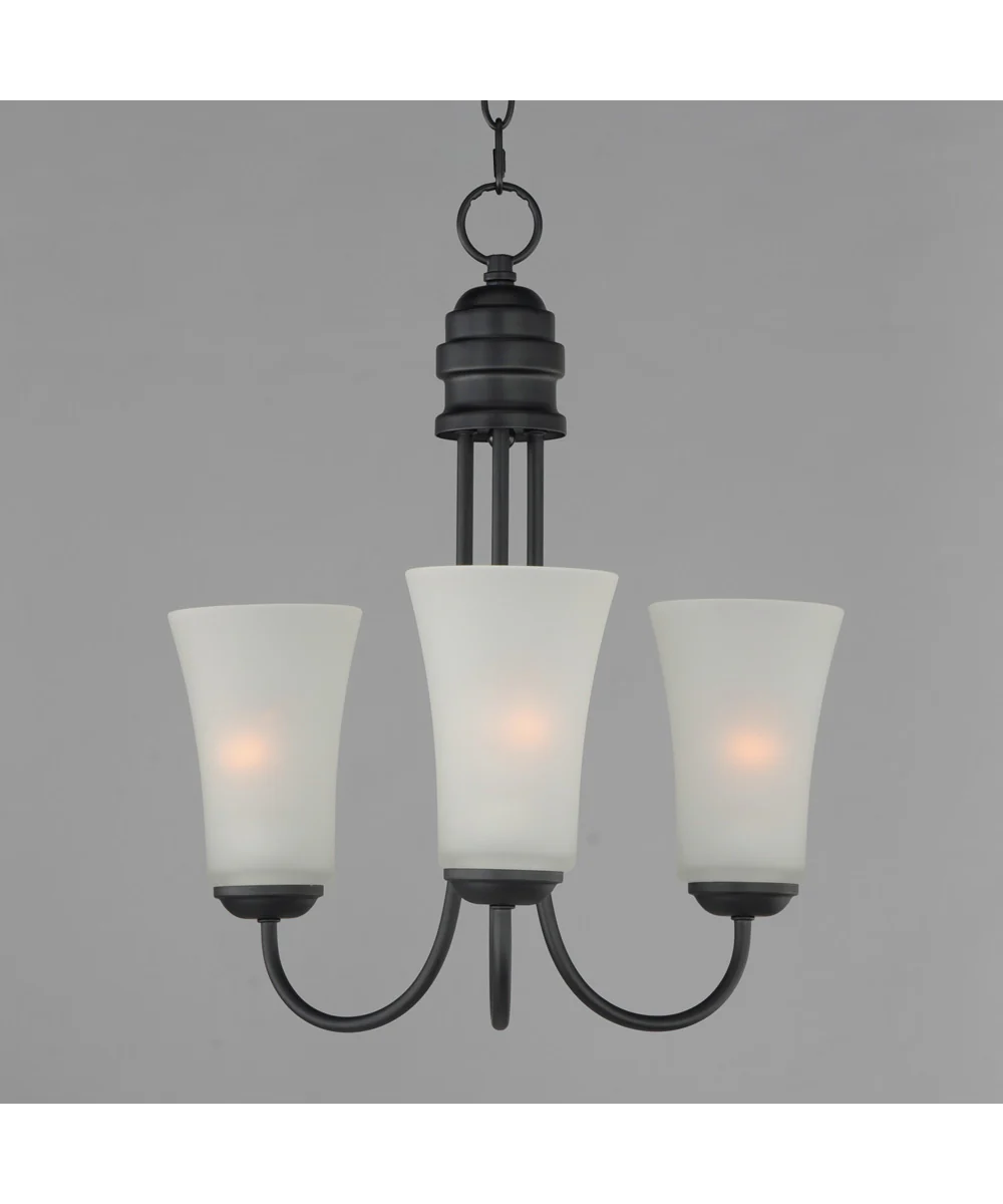 Logan 3-Light Chandelier Black - Image 3