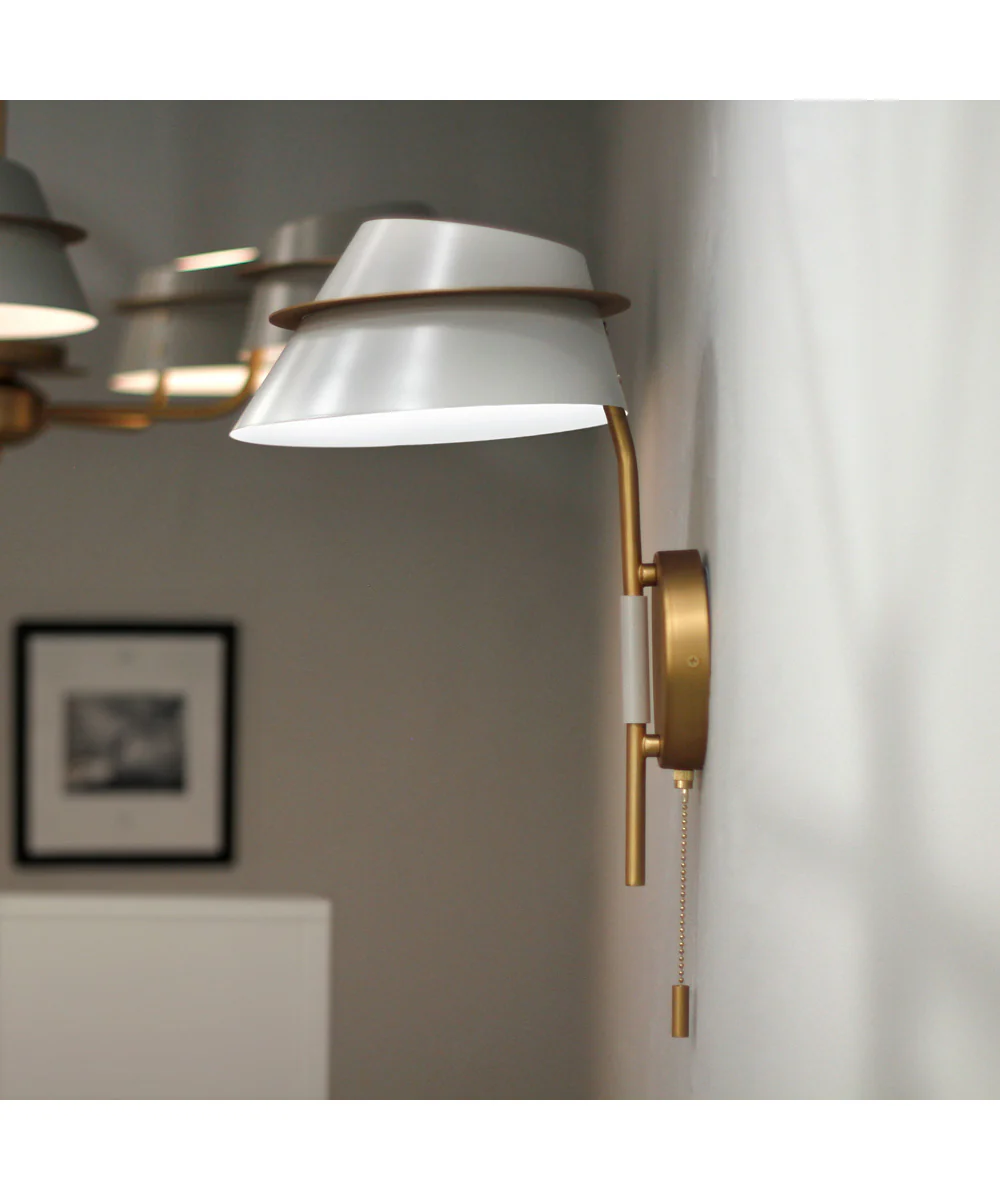 Lucas Single Sconce with Switch Natural Aged Brass - Image 7