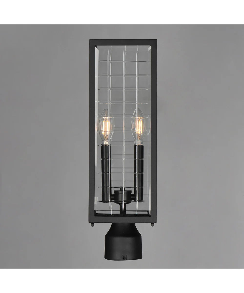 Magnus Outdoor Post Lantern Black - Image 2