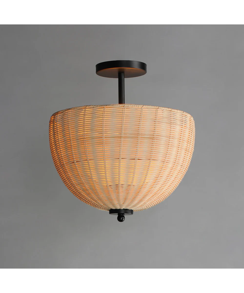 Maldives 2-Light Semi Flush/Pendant Black - Image 3