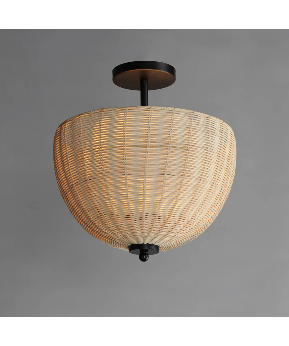 Maldives 2-Light Semi Flush/Pendant Black - Image 5