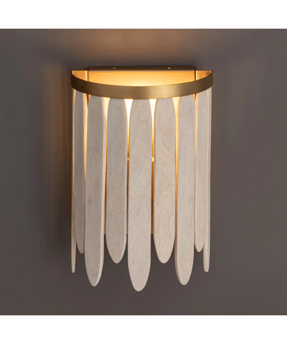 Marimba Wall Sconce Weathered White - Image 3