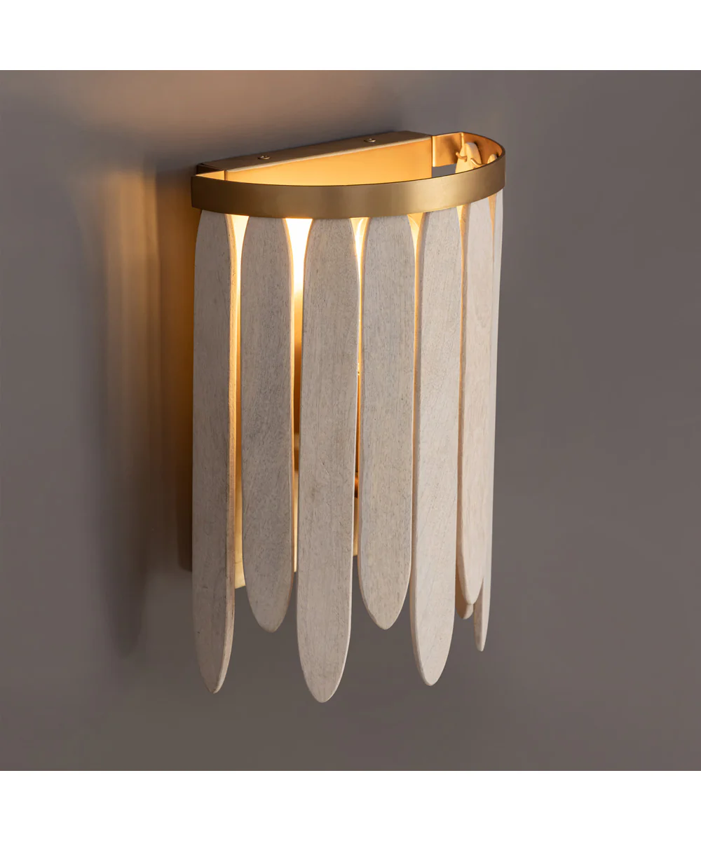 Marimba Wall Sconce Weathered White - Image 4