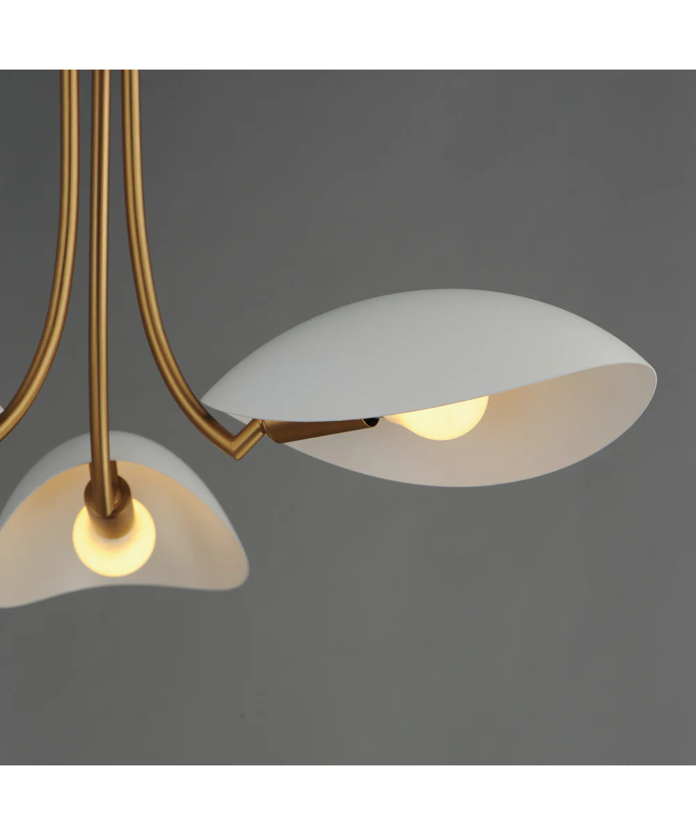 Maris 3-Light Pendant White/Natural Aged Brass - Image 4