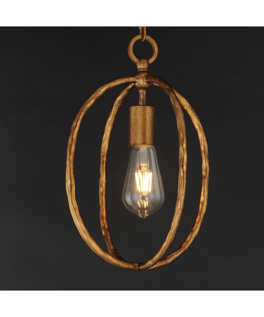 Martel 1-Light Mini Pendant Etruscan Gold - Image 4