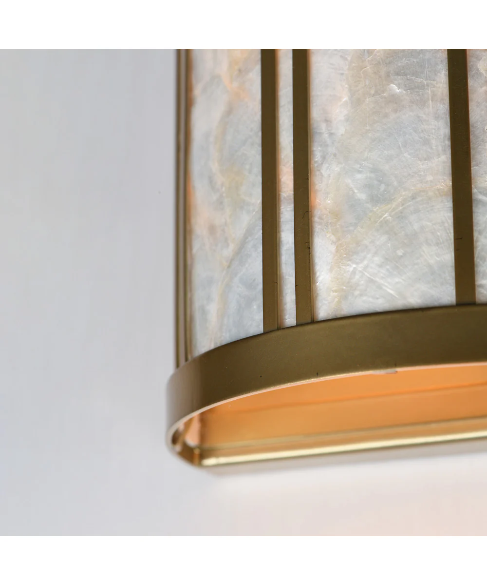 Miramar 1-Light Wall Sconce Capiz / Natural Aged Brass - Image 5
