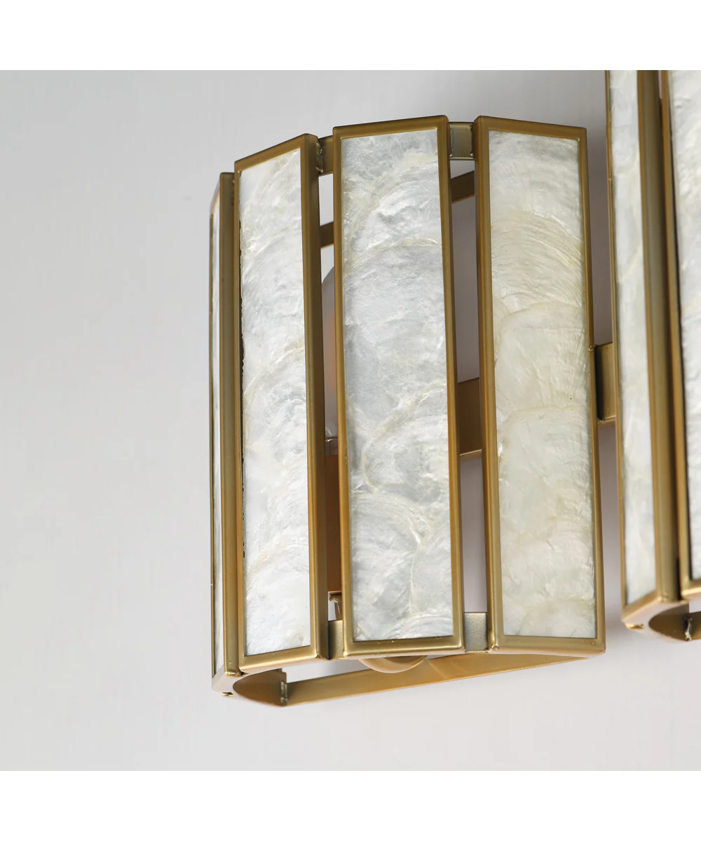 Miramar 3-Light Wall Sconce Capiz / Natural Aged Brass - Image 5