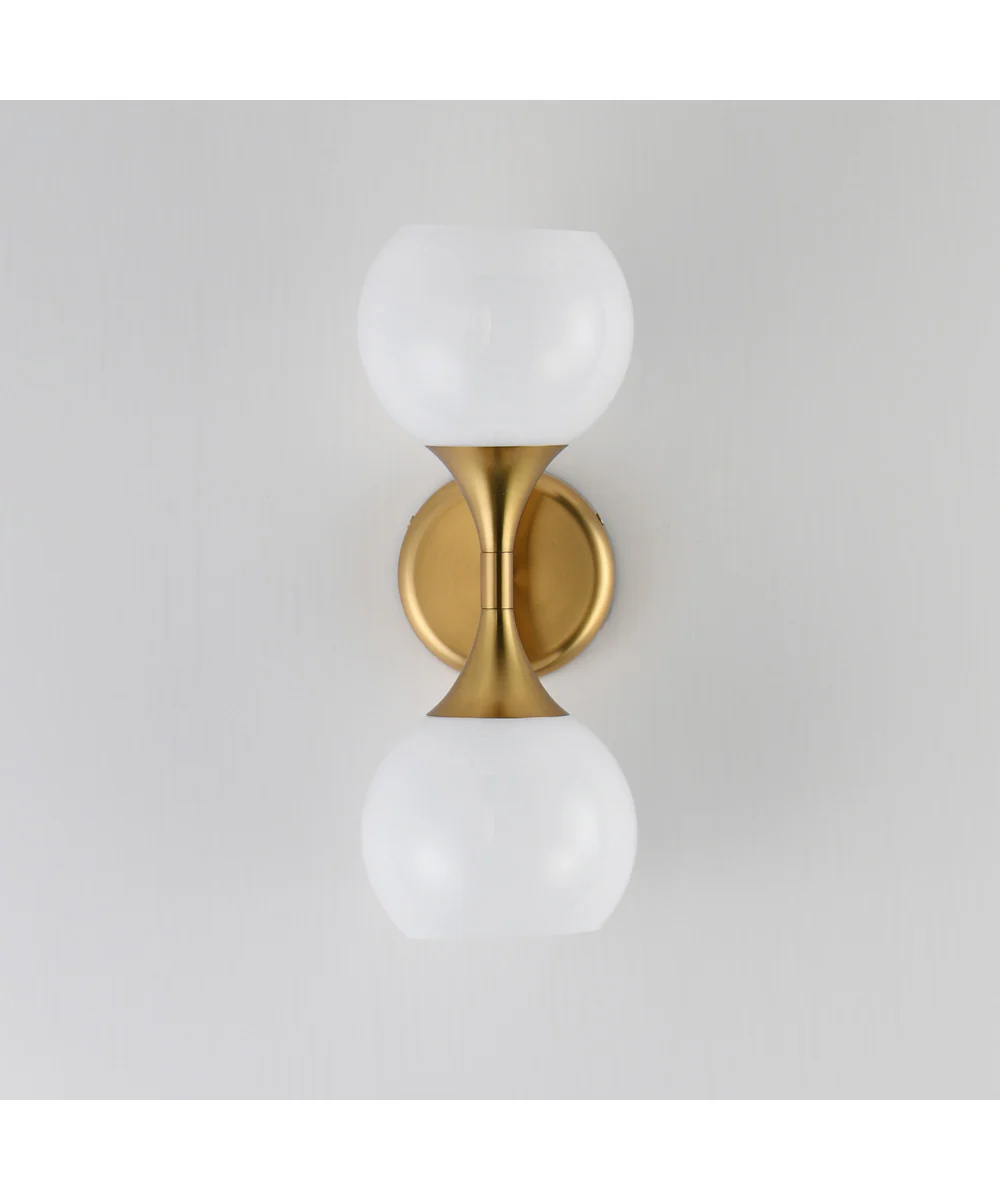 Neve 2-Light Wall Sconce Natural Aged Brass - Image 2