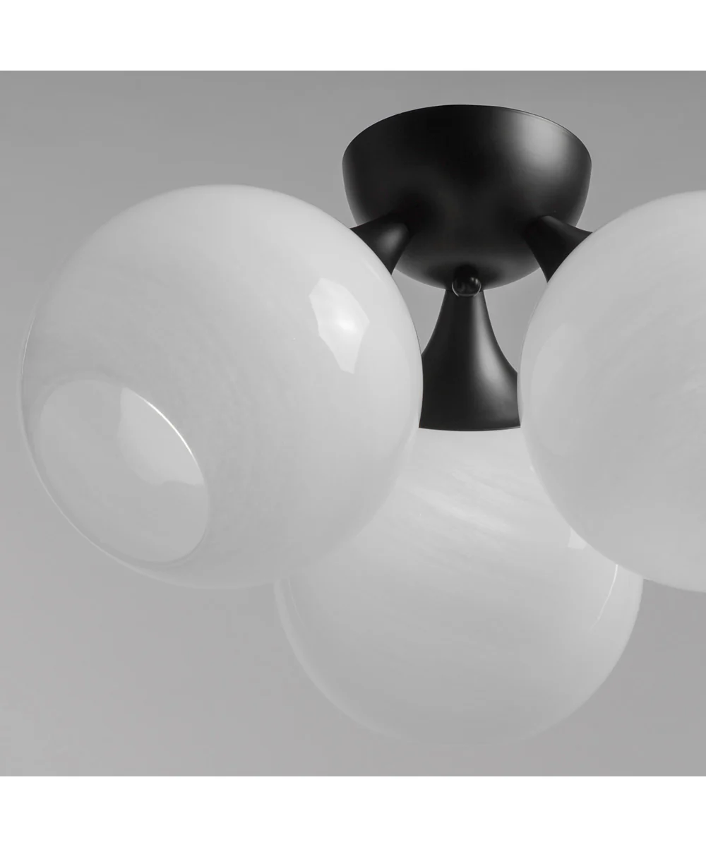 Neve 3-Light Semi Flush Black - Image 3
