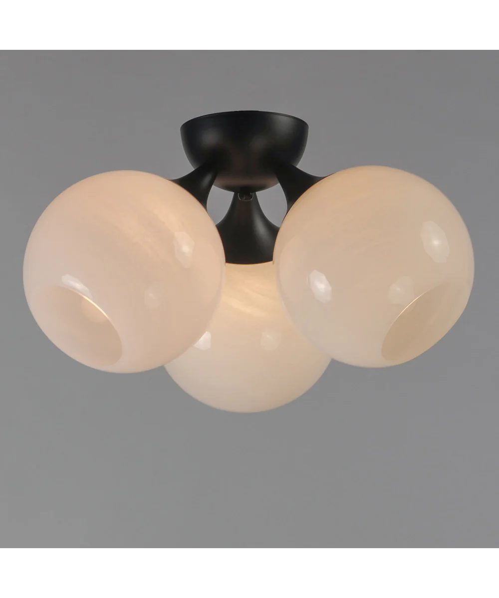 Neve 3-Light Semi Flush Black - Image 4