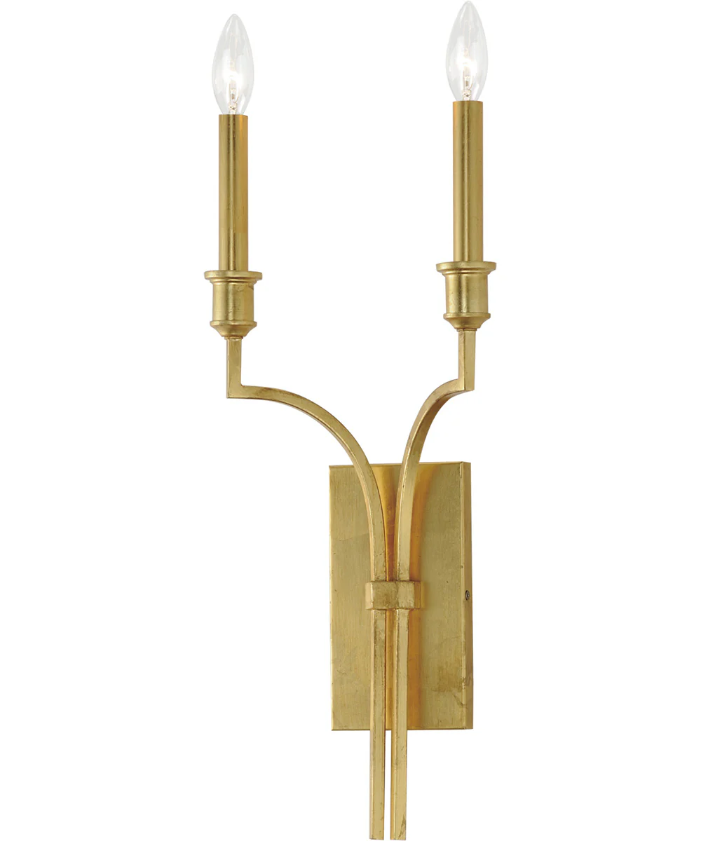 Normandy 2-Light Sconce Gold Leaf