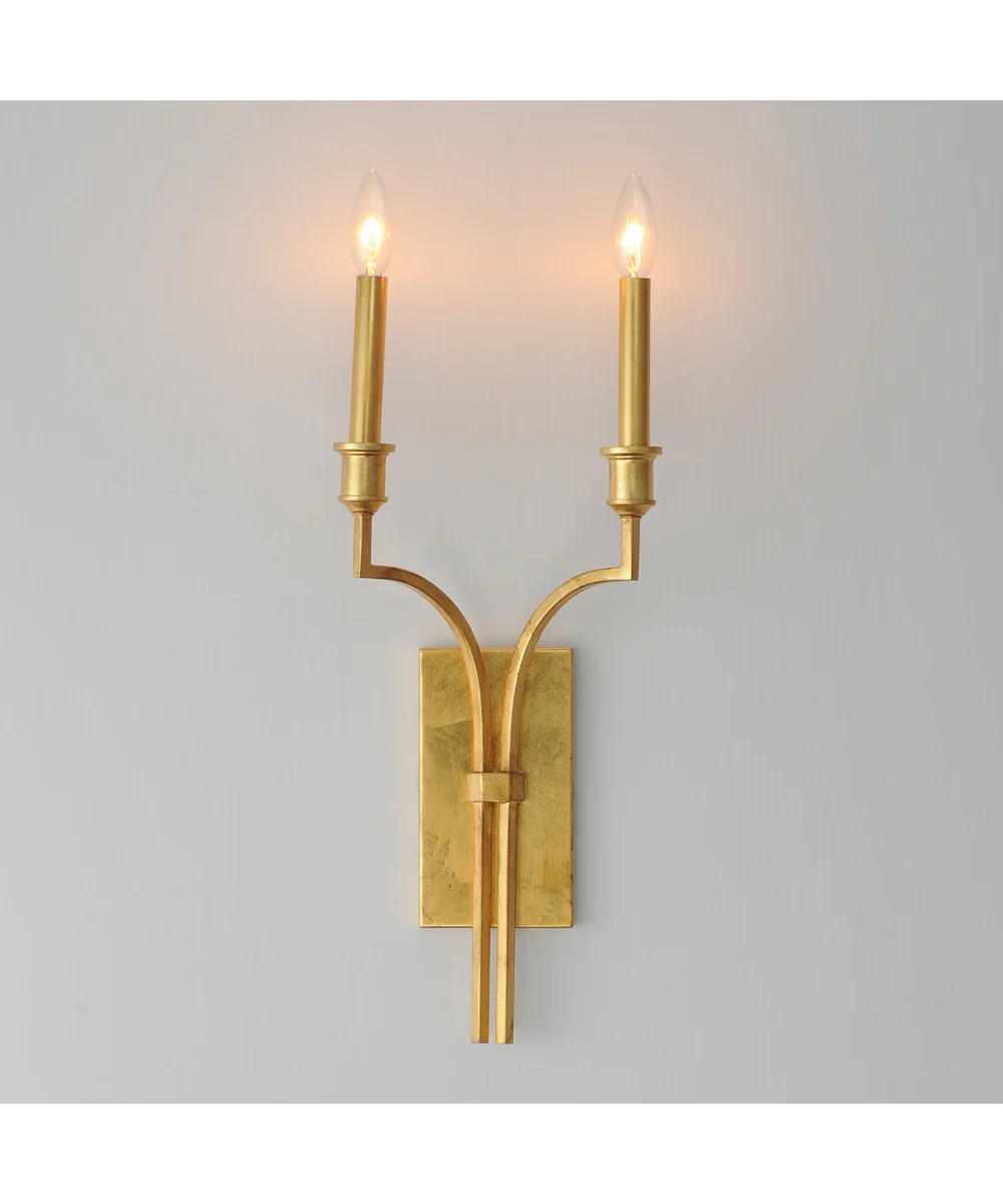 Normandy 2-Light Sconce Gold Leaf - Image 3