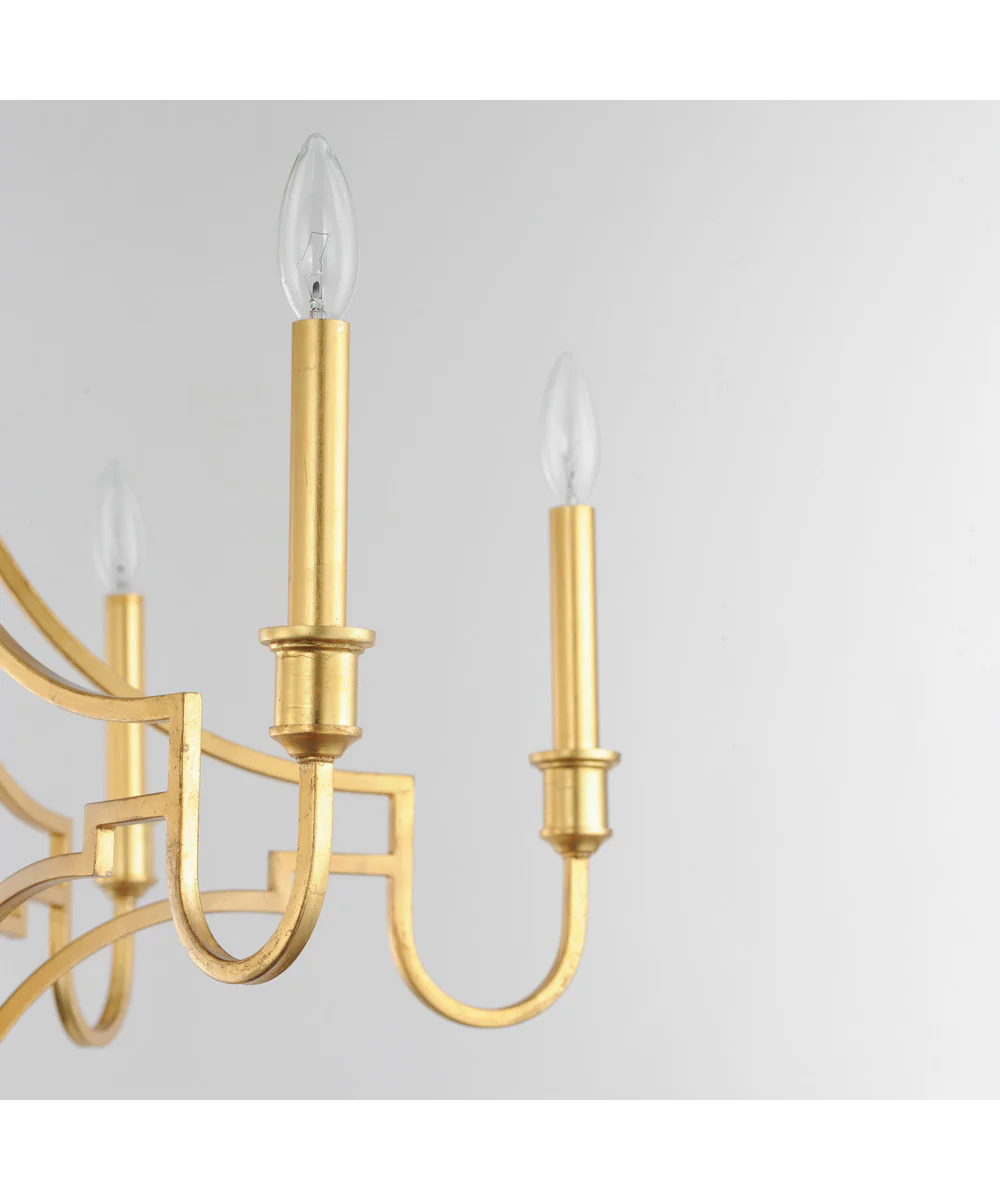 Normandy 6-Light Chandelier Gold Leaf - Image 3