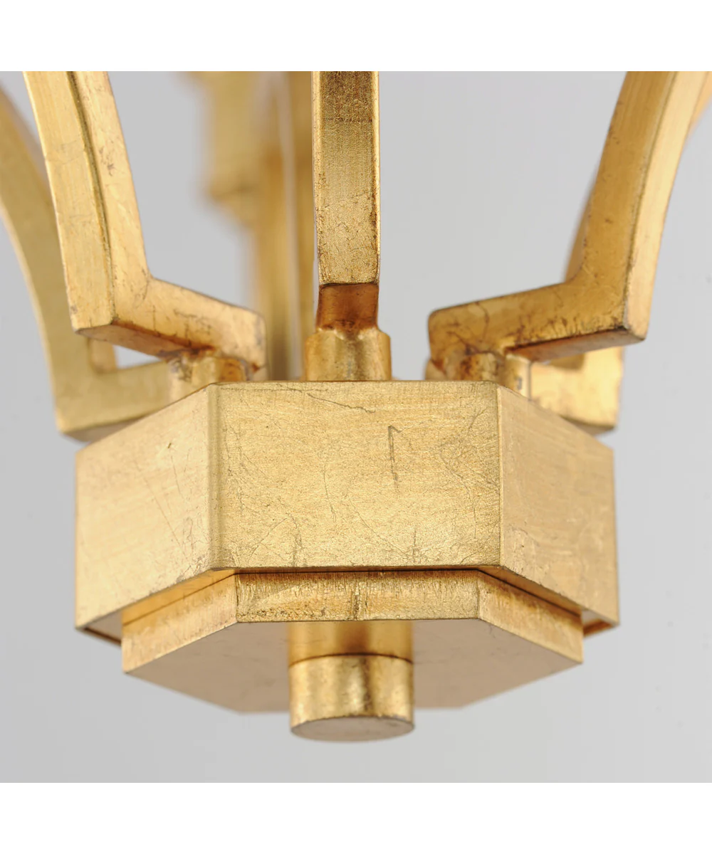 Normandy 6-Light Chandelier Gold Leaf - Image 4