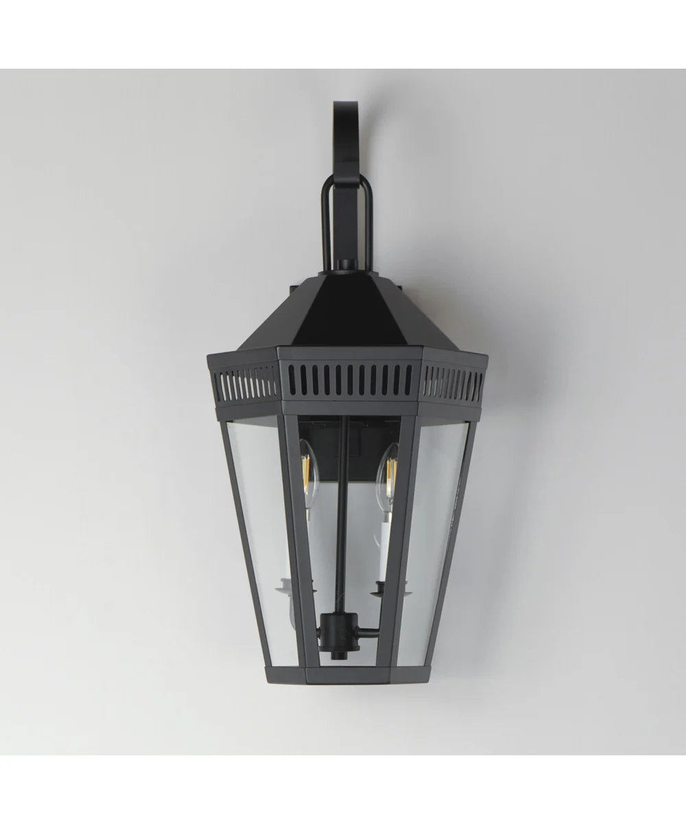 Oxford Outdoor 2-Light Wall Sconce Black - Image 2