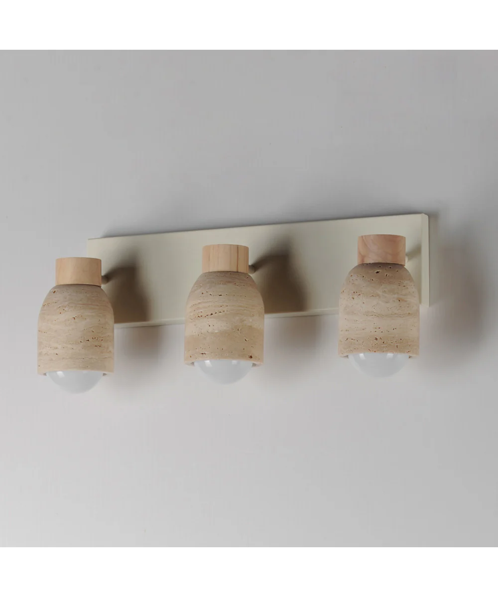 Pompeii 3-Light Bath Vanity Travertine / Oyster - Image 4