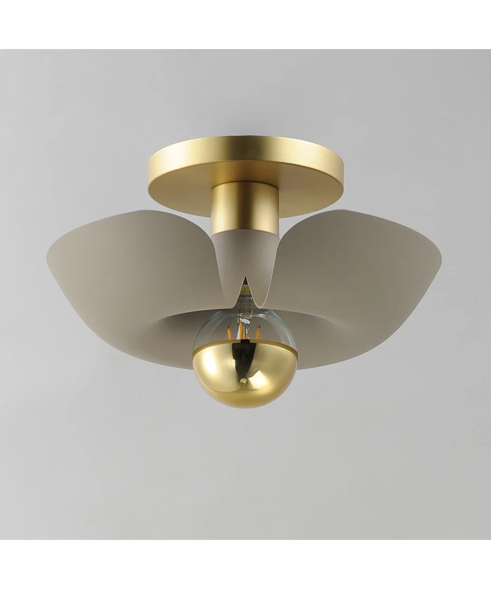 Poppy 12 inch Flush Mount Silver Gold / Satin Brass - Image 2