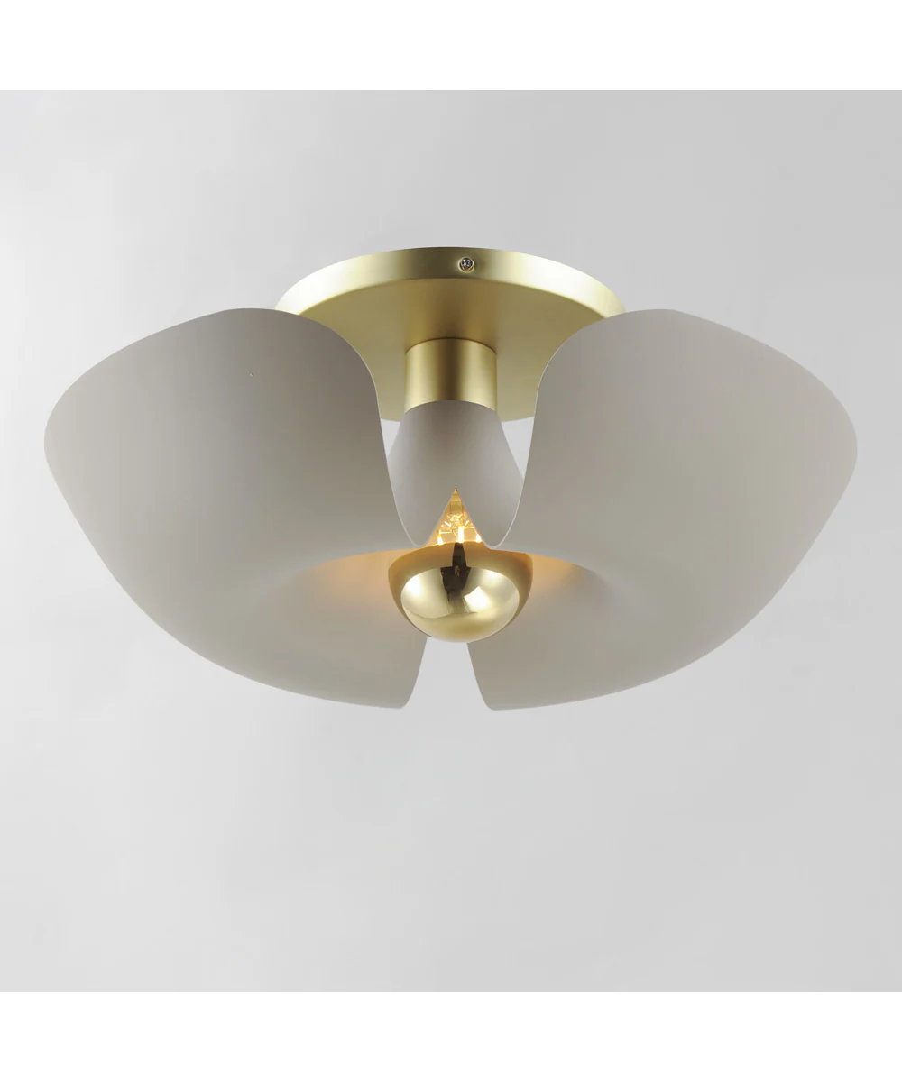 Poppy 18 inch Flush Mount Silver Gold / Satin Brass - Image 4
