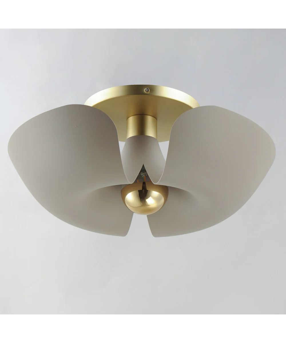 Poppy 18 inch Flush Mount Silver Gold / Satin Brass - Image 5