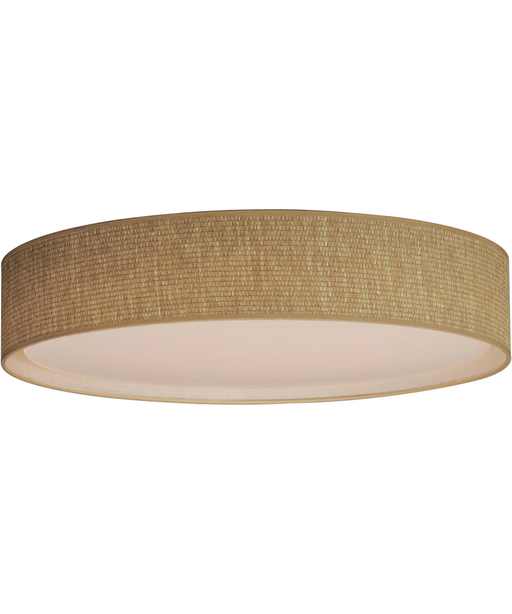 Prime 25 inch LED Flush Mount Grasscloth Fabric