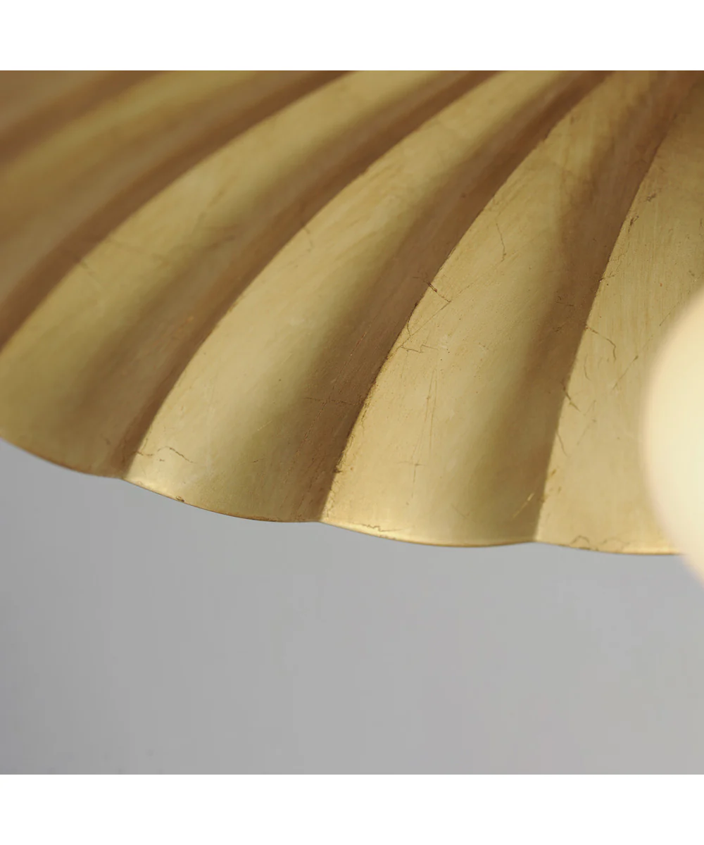 Primrose 1-Light Pendant Black / Gold Leaf - Image 5