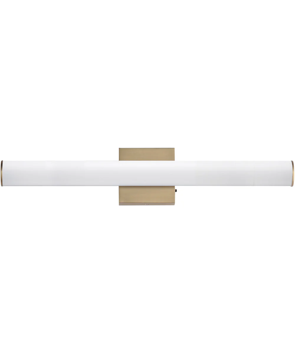 Rail 24 inch LED Bath Vanity 5CCT Natural Aged Brass
