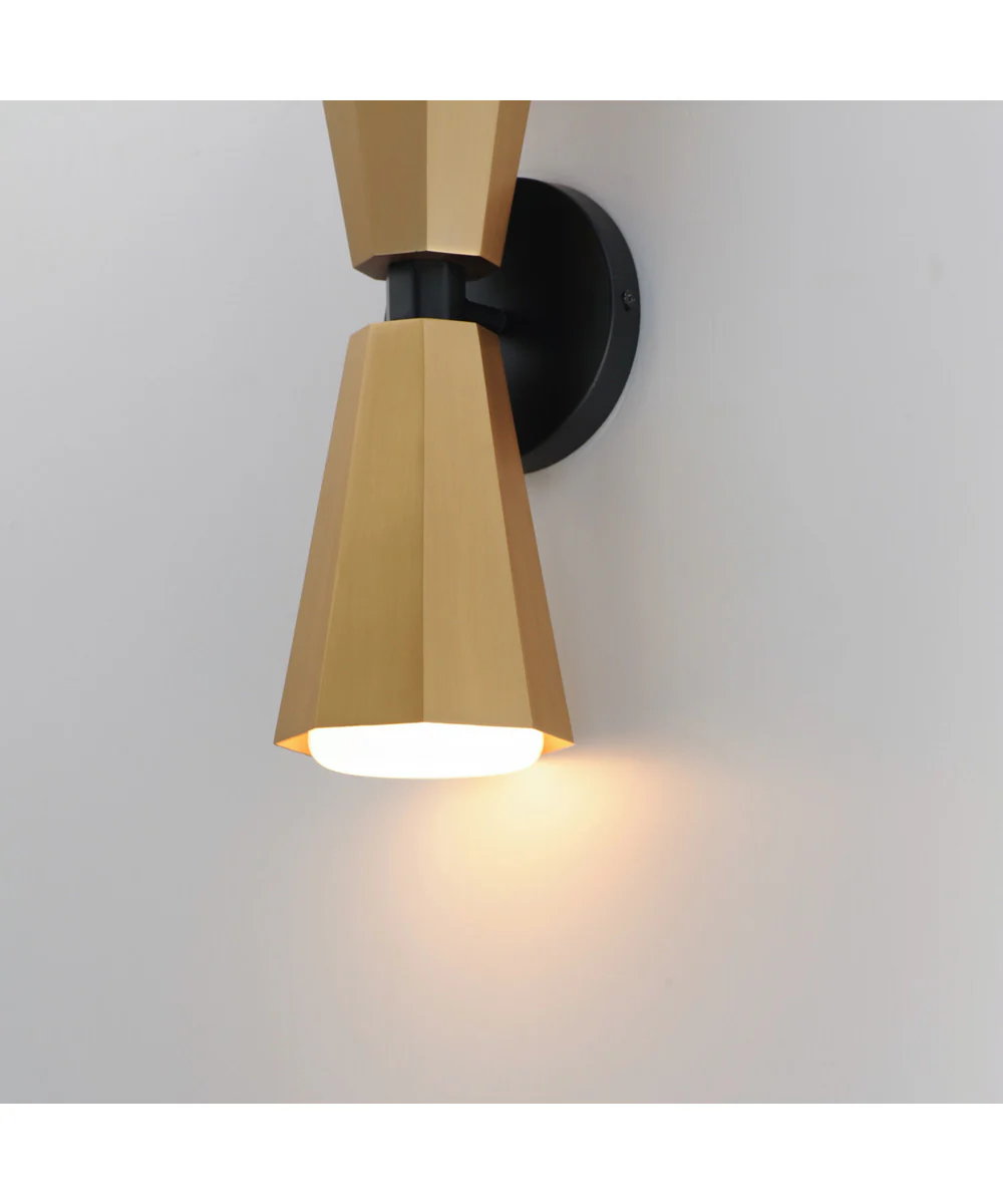 Rizzo 2-Light Wall Sconce Black / Antique Brass - Image 6
